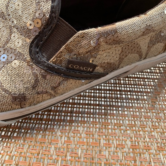 COACH ladies slip on sequins sneakers 7 1/2 - Picture 9 of 12